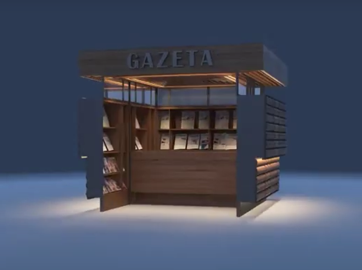 Modular Newspaper Booth
